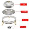 YIEOTM 2 Packs Round Chafing Dishes, Full Size Stainless Steel Chafer and Buffet Food Warmers Sets Tray Buffet Catering for Parties, Wedding, Events view 4