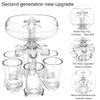 ALEVMOOM 6 Shot Glass Dispenser and Holder, Dispensers For Filling Liquids Multiple 6 Shot Glass, Acrylic Touchless Liquor Dispenser for Drink Cocktail Juice - Fun Bar Accessories Drink Tool view 4