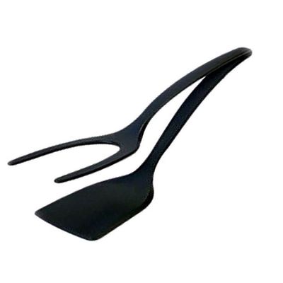 1 Pcs Egg Flipper, Multi Functional Fish Spatula, Portable Black Grip and Flip Spatula, Cooking Utensil Sets for Frying Food for Cooks