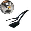 1 Pcs Egg Flipper, Multi Functional Fish Spatula, Portable Black Grip and Flip Spatula, Cooking Utensil Sets for Frying Food for Cooks view 4