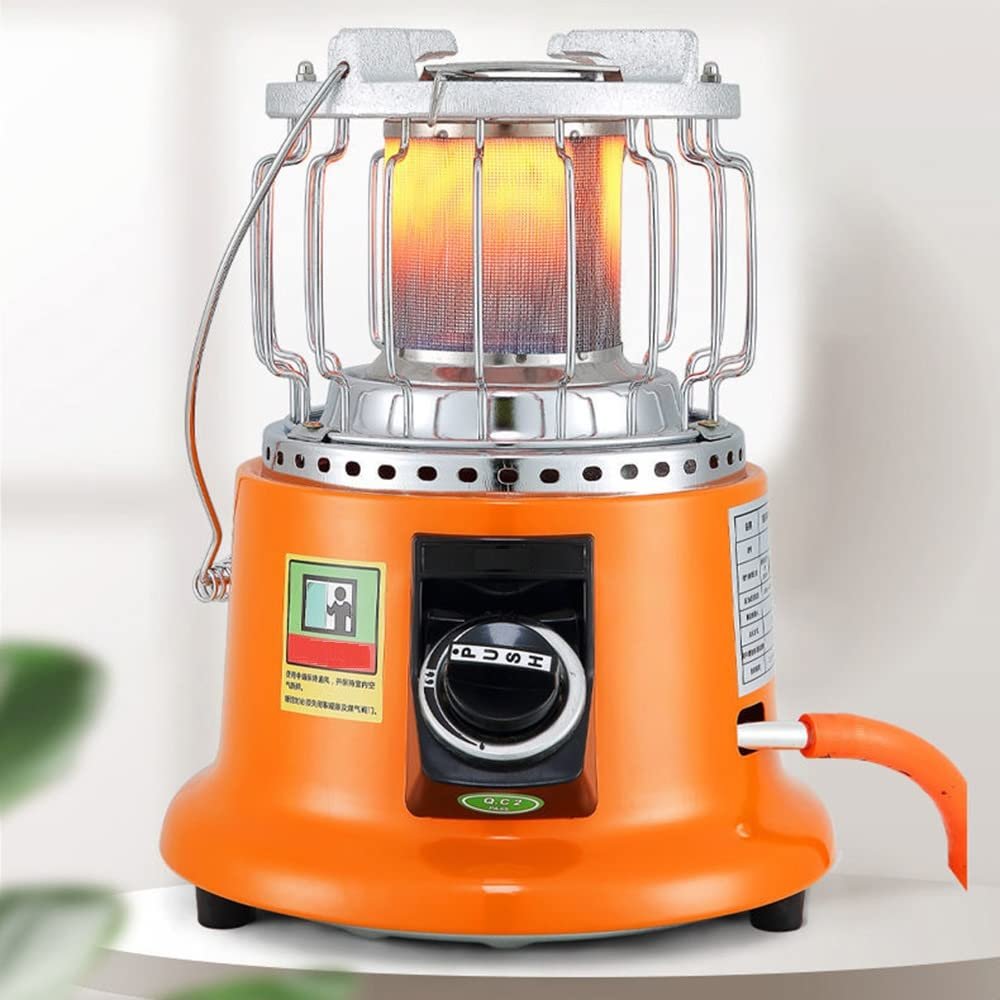 WEBUP Indoor Gas Heater Portable Propane Heater Adjustable Heating Stove Ultra Quiet Radiant Heater Multifunction LP Gas Heater with Carrying Handle