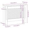 Keketa Radiator Cover Radiator Cover MDF Heating Cover Cabinet for Home and Office 44.1"x7.5"x31.9" MDF view 2