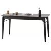 Desk Black Solid Wood Desk Home Office Desk Furniture Oak Student Desk Simple Computer Desk Game Table with Drawers (Color : Black, Size : 100 * 53 * 74cm) view 1
