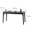 Desk Black Solid Wood Desk Home Office Desk Furniture Oak Student Desk Simple Computer Desk Game Table with Drawers (Color : Black, Size : 100 * 53 * 74cm) view 3