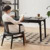 Desk Black Solid Wood Desk Home Office Desk Furniture Oak Student Desk Simple Computer Desk Game Table with Drawers (Color : Black, Size : 100 * 53 * 74cm) view 4