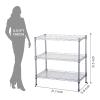 3 Tier Adjustable Storage Shelf Metal Storage Rack Wire Shelving Unit Storage Shelves Metal 500Lbs Capacity 11.8" D x 21.6" W x 31.5" for Pantry Closet Kitchen Laundry Silver view 2