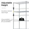3 Tier Adjustable Storage Shelf Metal Storage Rack Wire Shelving Unit Storage Shelves Metal 500Lbs Capacity 11.8" D x 21.6" W x 31.5" for Pantry Closet Kitchen Laundry Silver view 3