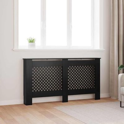 Keketa Radiator Cover Radiator Cover MDF Heating Cover Cabinet for Home and Office Black 59.8"x7.5"x31.9" MDF