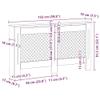 Keketa Radiator Cover Radiator Cover MDF Heating Cover Cabinet for Home and Office Black 59.8"x7.5"x31.9" MDF view 2