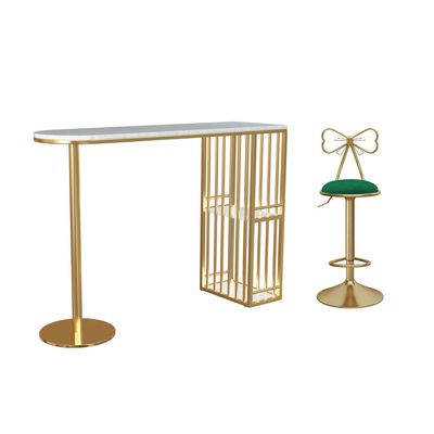 Bar Height Bar Table Marble Bar Table Modern Nordic High Table Against The Wall Long Table Living Room Bedroom Bar Table Study Workbench Dining Table Coffee Table (Color : B, Size : 100 * 40 * 100cm)