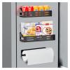 Carwiner 3 Pack Magnetic Spice Rack for Refrigerator with Paper Towel Holder, Magnetic Refrigerator Organizer, Strong Magnetic Fridge Shelf, Rustproof Side Fridge Storage Rack for Kitchen view 1