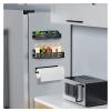Carwiner 3 Pack Magnetic Spice Rack for Refrigerator with Paper Towel Holder, Magnetic Refrigerator Organizer, Strong Magnetic Fridge Shelf, Rustproof Side Fridge Storage Rack for Kitchen view 3