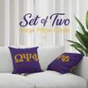 Bad Bananas BBGreek Omega Psi Phi - Official Vendor - Set of Two Throw Pillow Covers - Classic Greek Letters - 16 x 16 view 3
