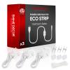 Shine Decor 5FT Power Cord Kit, Replacement for 120 VAC Single White IP65 Waterproof Connectable 11.5x7.5mm Eco LED Strip Lights Only, Pack of 3 with Pins End Caps and Heatshrink Tubes view 1