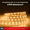 Shine Decor 5FT Power Cord Kit, Replacement for 120 VAC Single White IP65 Waterproof Connectable 11.5x7.5mm Eco LED Strip Lights Only, Pack of 3 with Pins End Caps and Heatshrink Tubes view 4