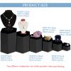 Jetec Hexagonal Jewelry Display Risers Hexagonal Market Display Risers Stands Acrylic Showcase Acrylic Stand for Jewelry Model Figures Decoration, 6 Sizes(Black,24 Pieces) view 2