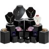 Jetec Hexagonal Jewelry Display Risers Hexagonal Market Display Risers Stands Acrylic Showcase Acrylic Stand for Jewelry Model Figures Decoration, 6 Sizes(Black,24 Pieces) view 4