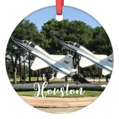 Houston Downtown Cityscape Christmas Ornaments 2022 Texas USA Ornaments for Christmas Trees Travel Souvenir Personalized Christmas Ornaments Holiday Christmas Keepsake New Year Tour Pal Gifts 3 Inch