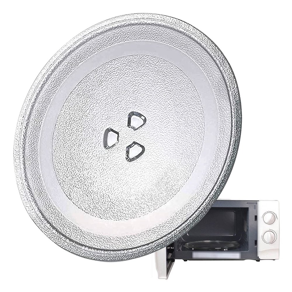 Microwave Glass Turntable Plate, Microwave Glass Plate Replacement, Round, 9.6" 10" 10.6" 12.4" Microwave Oven Cooking Plate, Heat Resistance, Microwave Plate With Microwave Turntable Ring ( Color : C