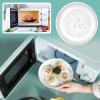 Microwave Glass Turntable Plate, Microwave Glass Plate Replacement, Round, 9.6" 10" 10.6" 12.4" Microwave Oven Cooking Plate, Heat Resistance, Microwave Plate With Microwave Turntable Ring ( Color : C view 2