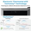 Techomey Wine Fridge Freestanding, 28 Bottle Compressor Wine Cooler Refrigerator with Digital Thermostat and Glass Door, Stainless Steel view 2