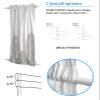 Blackout Door Curtains for Doorway Privacy, European Leaves French Door Curtain Thermal Insulated Curtains for Front Door Rod Pocket Glass Door Panel 54x40in Abstract Art Lines Plants view 3