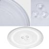 Abrasion Resistants Microwave Glass Plate-Diameter 24.5/25.5/27/31.5cm Microwave Oven Tray, With Round Rotating Ring-for Small Microwaves Durable Microwave Oven Cooking Plate ( Color : Clear , Size : view 4