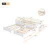 Quarte Practical Platform Bed Full Over Twin&Twin Platform Bed with Built-in Slide and Little Storage Stairway,Solid Wood Guardrail,for Kids and Toddler,Teens and Adults,Saving Space (White#D) view 2