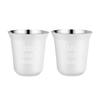 2 pcs of 80ml/160ml Double Wall Insulated Stainless Steel Espresso Cup Set, Custom Name Espresso Cup Set Heat Resistant Espresso Glasses, kids Milk Cups view 1