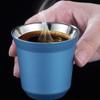 2 pcs of 80ml/160ml Double Wall Insulated Stainless Steel Espresso Cup Set, Custom Name Espresso Cup Set Heat Resistant Espresso Glasses, kids Milk Cups view 3