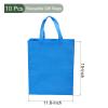 YOKIVE 10 Pack Reusable Gift Bag, DIY Blank Non-Woven Tote Bags, Great for Arts Crafts Grocery(Sky Blue, 38 x 30cm) view 2
