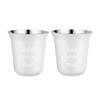 2 pcs of 80ml/160ml Double Wall Insulated Stainless Steel Espresso Cup Set, Custom Name Espresso Cup Set Heat Resistant Espresso Glasses, kids Milk Cups view 1