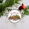 Pit Bull Terrier Dog Christmas Ornaments 2022 Santa Claus Red Truck Christmas Decorations for Tree Santa Claw Christmas Trees Personalized Dog Snowflake Ornaments Christmas Holiday Pet Gifts view 3