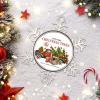 Pit Bull Terrier Dog Christmas Ornaments 2022 Santa Claus Red Truck Christmas Decorations for Tree Santa Claw Christmas Trees Personalized Dog Snowflake Ornaments Christmas Holiday Pet Gifts view 4