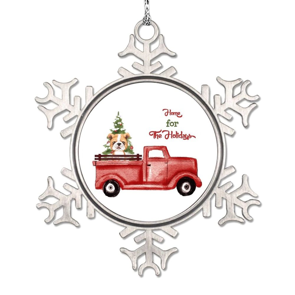 Poodle Dog Christmas Ornaments 2022 Red Christmas Truck Dog Ornaments for Christmas Trees Home for The Holidays Personalized Dog Snowflake Ornaments Christmas Holiday Pet Gifts