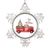 Poodle Dog Christmas Ornaments 2022 Red Christmas Truck Dog Ornaments for Christmas Trees Home for The Holidays Personalized Dog Snowflake Ornaments Christmas Holiday Pet Gifts view 1