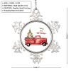 Poodle Dog Christmas Ornaments 2022 Red Christmas Truck Dog Ornaments for Christmas Trees Home for The Holidays Personalized Dog Snowflake Ornaments Christmas Holiday Pet Gifts view 2