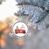Poodle Dog Christmas Ornaments 2022 Red Christmas Truck Dog Ornaments for Christmas Trees Home for The Holidays Personalized Dog Snowflake Ornaments Christmas Holiday Pet Gifts view 3
