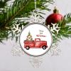Poodle Dog Christmas Ornaments 2022 Red Christmas Truck Dog Ornaments for Christmas Trees Home for The Holidays Personalized Dog Snowflake Ornaments Christmas Holiday Pet Gifts view 4