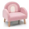 INFANS Kids Sofa, Toddler Armchair with Solid Wooden Frame Anti-Tipping Design Plush Fabric, Upholstered Children Chair for Kindergarten Playroom Preschool, Gift for Boys Girls, Toddler Couch view 1