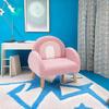 INFANS Kids Sofa, Toddler Armchair with Solid Wooden Frame Anti-Tipping Design Plush Fabric, Upholstered Children Chair for Kindergarten Playroom Preschool, Gift for Boys Girls, Toddler Couch view 2