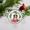 Poodle Dog Christmas Ornaments 2022 Christmas Wreath Ornaments for Christmas Trees Pet Dog Name Personalized Dog Snowflake Ornaments Christmas Farmhouse Decorative Holiday Pet Gifts view 4