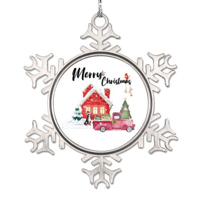 Poodle Dog Christmas Ornaments 2022 Red Truck Christmas Night Ornaments for Christmas Trees Merry Christmas Personalized Dog Snowflake Ornaments Christmas Holiday Pet Gifts