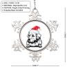 Custom Christmas Santa Dog Snowflake Ornaments Merry Christmas Personalized Christmas Ornaments 2022 Jack Russell Terrier Dog Christmas Tree Ornaments Farmhouse Decorative Christmas Pet Gift view 2