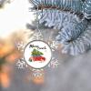 Snowflake Red Truck Christmas Decorations for Tree Beagle Dog Christmas Ornament 2022 Merry Christmas Pet Metal Snowflake Ornaments Unique Keepsake Gifts for Mom Bridesmaid Bridal Shower view 3