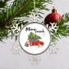 Snowflake Red Truck Christmas Decorations for Tree Beagle Dog Christmas Ornament 2022 Merry Christmas Pet Metal Snowflake Ornaments Unique Keepsake Gifts for Mom Bridesmaid Bridal Shower view 4