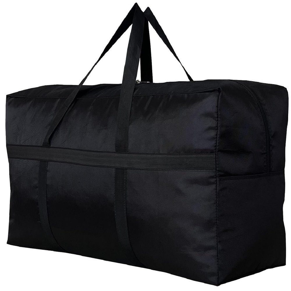 YiKitHom Extra Large Storage Duffle Bag for Travel, Black Oversized Giant Big Traveling Duffle Bag