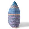 HomeRoots Blue and Yellow Broadcloth 20 Blue Yellow Patch Indoor Outdoor Throw Pillow view 2