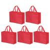 YOKIVE 10 Pack Reusable Gift Bag, DIY Blank Non-Woven Tote Bags, Great for Arts Crafts Grocery(Red, 30 x 40cm) view 1