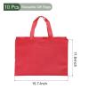 YOKIVE 10 Pack Reusable Gift Bag, DIY Blank Non-Woven Tote Bags, Great for Arts Crafts Grocery(Red, 30 x 40cm) view 2
